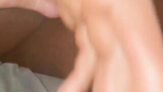 Footjob to small black dick