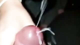 Backed up guy sprays insane load