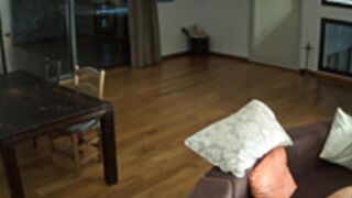 Elettra watches porn movies and rubs her pussy