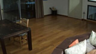 Elettra watches porn movies and rubs her pussy