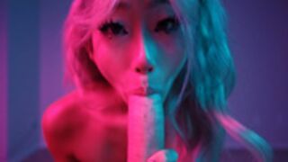 AeriesSteele OF Neon Lights POV Close-Up BJ