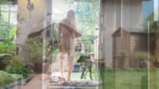 Lily_is_naked:Lily and the dog.