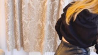 Myassistant leather pants tease