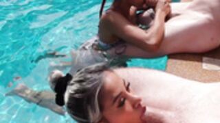 Ninacola3 OF Pool Blowjob Marathon
