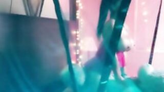 cleo fingering and riding teddy