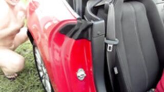 Granny having sex fun in the car 5