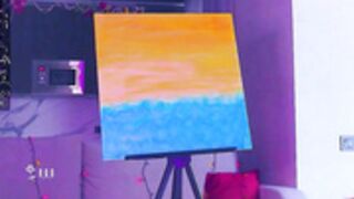 angella_kleee starts painting, her B-day Stream