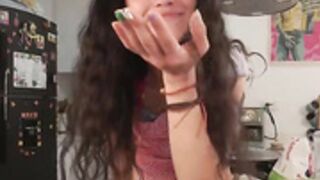 Makayla pizza making