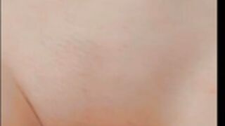 Emily hill using glass dildo