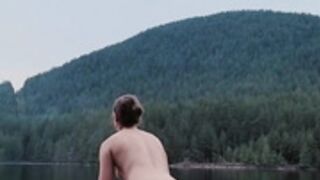 Elena hiking naked