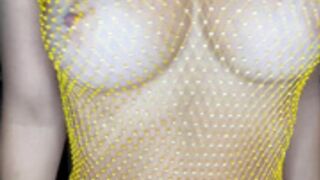 Vicky Stark - Mesh Party Tops Try On