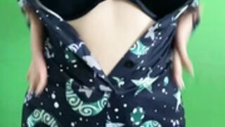 Avabamby bombshell bra striptease 2