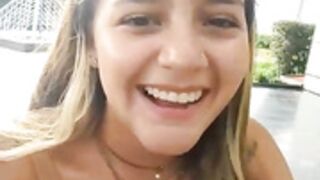 Alana_69 showing boobs in mall