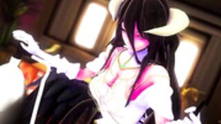 Albedo (overlord) belly and body inflation