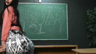 Teacher  breasts inflation and big ass