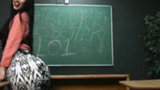 Teacher  breasts inflation and big ass