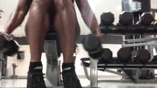 ebony fbb training - nice calves