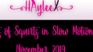 Hayleex squirts in slow motion