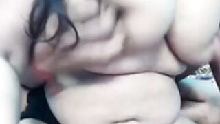 Huge boobs of Rosy-22 getting squeezed so hard