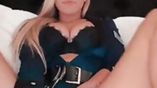 RealBrittFit cop masturbate