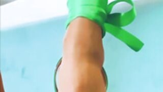 DeniseBrowne in green heels (mobile)