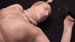 Suntan pantyhose encasement seduction